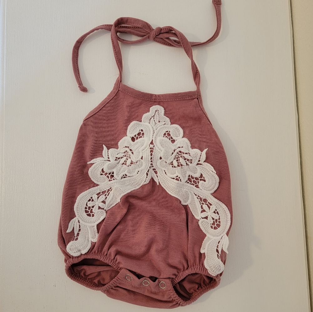 Mauve halter romper